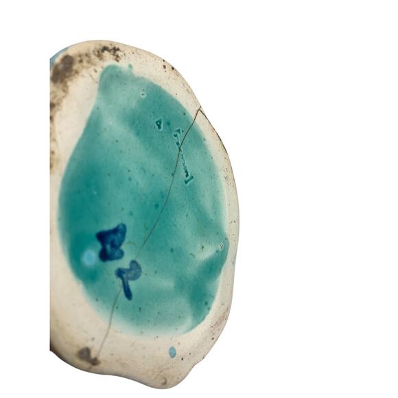 Joseph Holdcroft Antique Majolica 5.5 Inch Pitcher Dogwood Blue - Picture 7 of 8